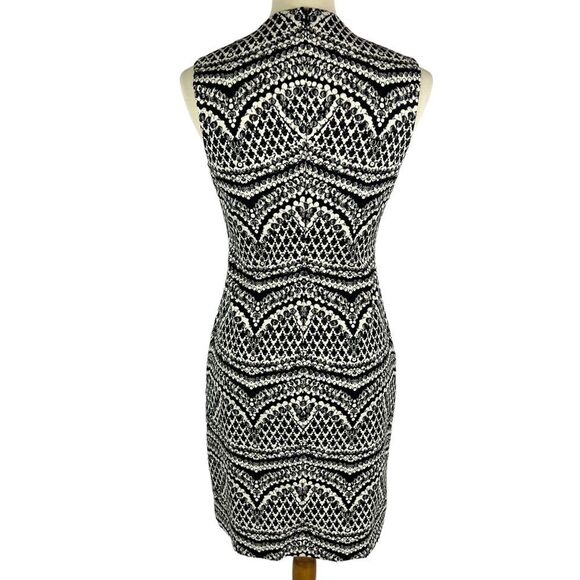 Diane Von Furstenberg Pentra Jacquard Fitted Stretch Sleeveless Sheath Dress 8 - Picture 6 of 12